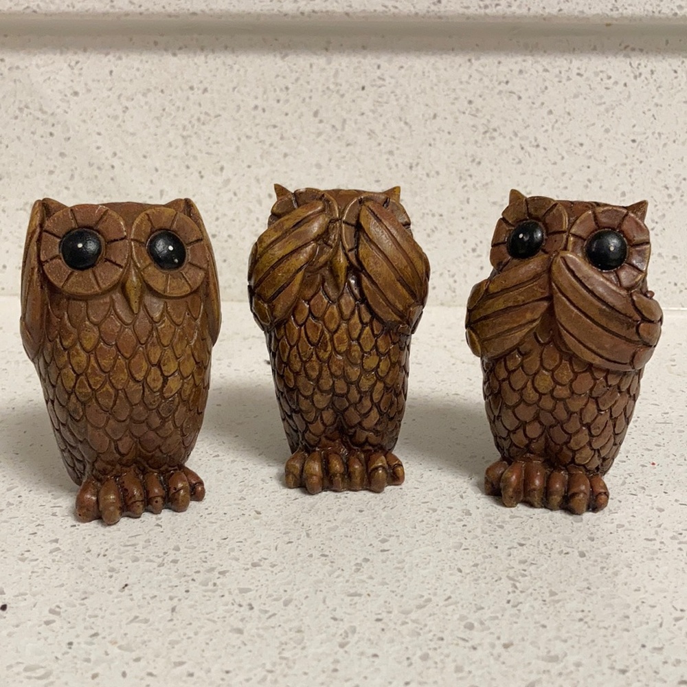 Wooden Owl Set